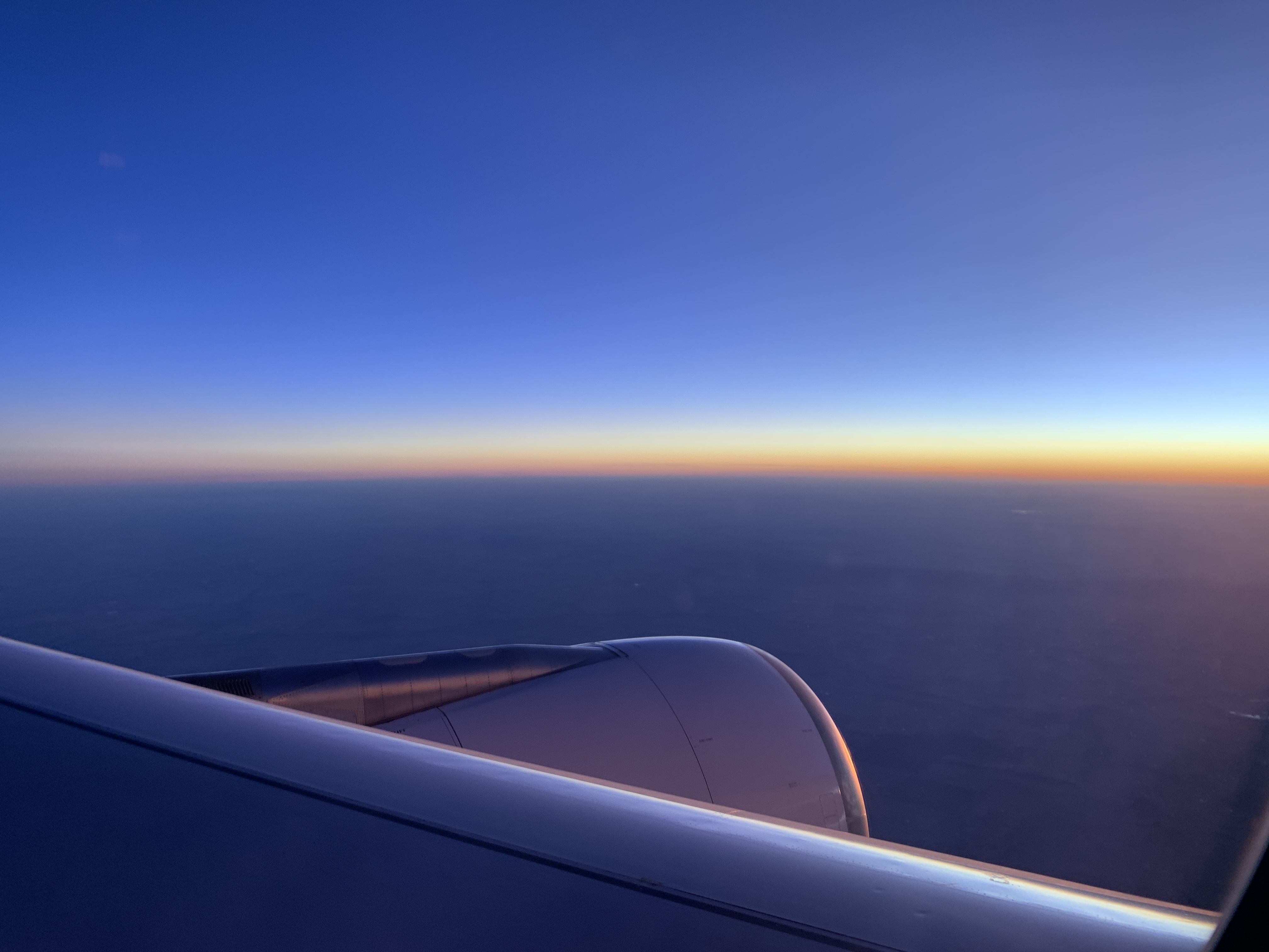 sunrise on a plane